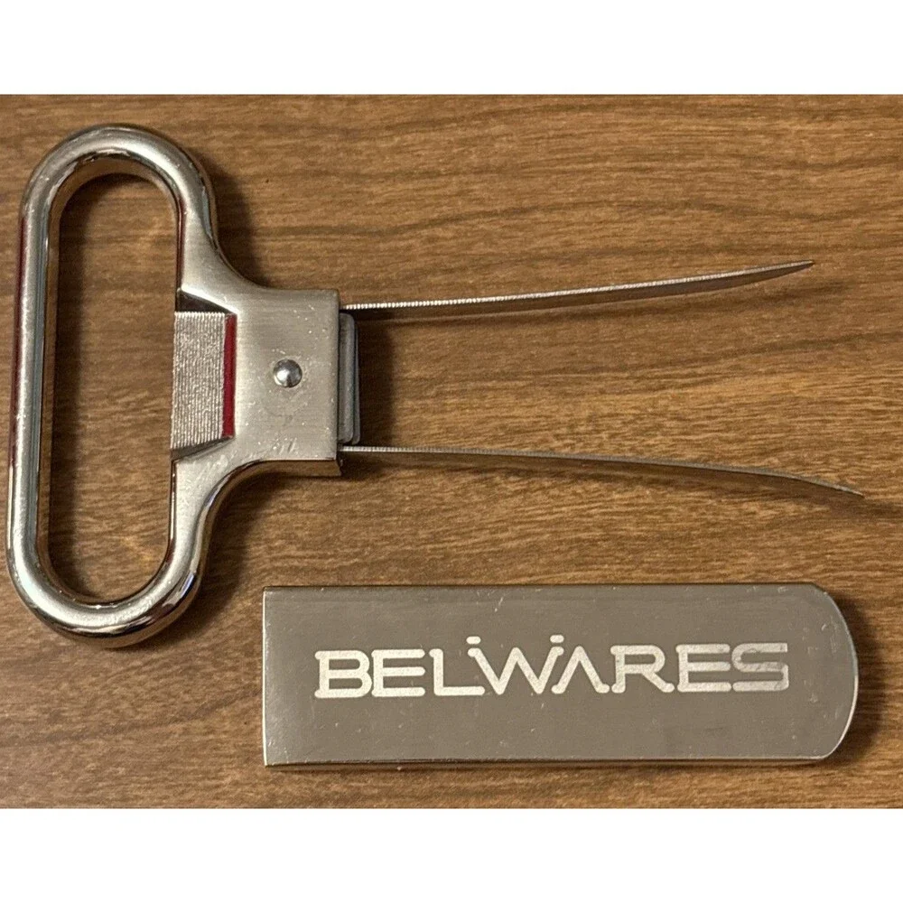 Belwares Stainless Two-Prong Cork Puller With Cover